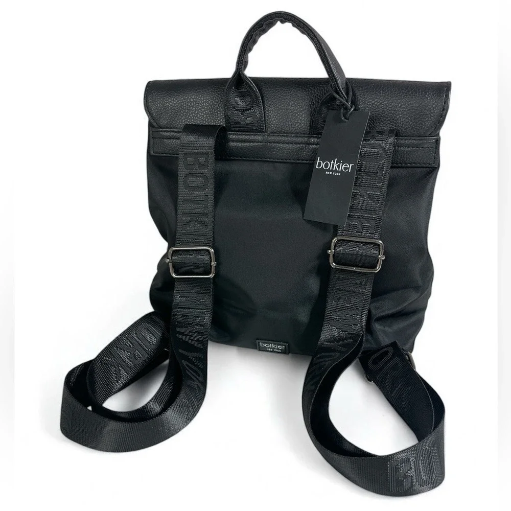 Botkier | Sleek Black‎ Mini Backpack Adjustable Branded Straps Tassel Pockets